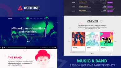 Photo of [Download-S2] Duotone v1.1 - Music & Band Responsive Website Template