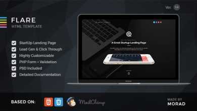 Photo of [Download-S2] Flare - HTML Startup Landing Page Template