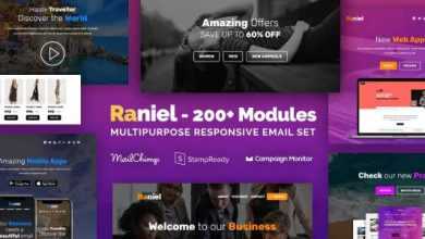 Photo of [Download-S2] Raniel - Responsive Email with 200+ Modules + MailChimp Editor + StampReady + Online Builder