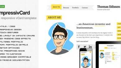 Photo of [Download-S2] impressivCard - Themeforest Responsive HTML5 vCard