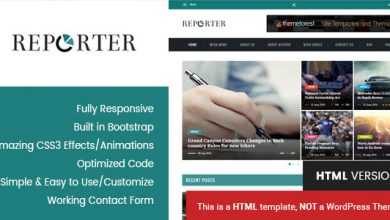 Photo of [Download-S2] Reporter - Magazine & News HTML Template