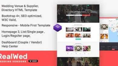 Photo of [Download-S2] Realwed v1.0.3 - Wedding Supplier Directory & Listing HTML Template