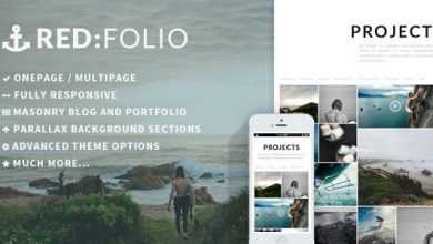Photo of [Download-S2] Redfolio - a Responsive OnePage WordPress Theme