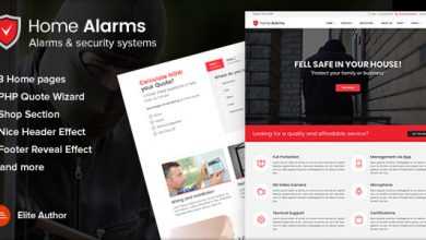Photo of [Download-S2] HomeAlarms v1.2.1 - Alarms and Security Systems Site Template