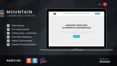 Photo of [Download-S2] Mountain - Startup HTML Landing Page