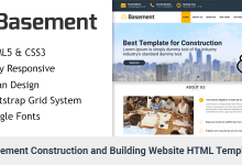 Photo of [Download-S2] Basement - Construction and Building One Page HTML Template