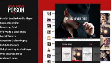 Photo of [Download-S2] Poison v1.2.1 - Music HTML One Page Template