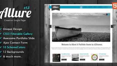 Photo of [Download-S2] Allure - HTML5 Portfolio Themeforest Theme