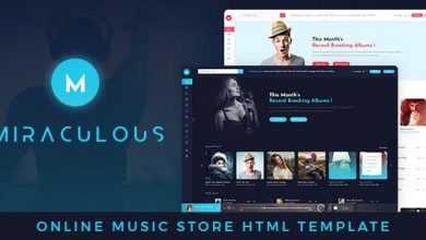 Photo of [Download-S2] Miraculous - Online Music Store HTML Template