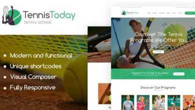 Photo of [Download-S2] Tennis Today v1.2 - Sport School & Events WordPress Theme