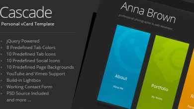 Photo of [Download-S2] Cascade - Personal vCard Themeforest Template