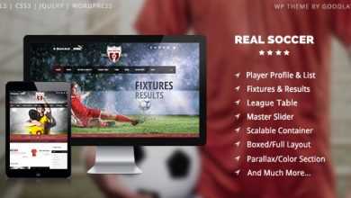 Photo of [Download-S2] Real Soccer v1.06 - Sport Clubs Responsive WP Theme