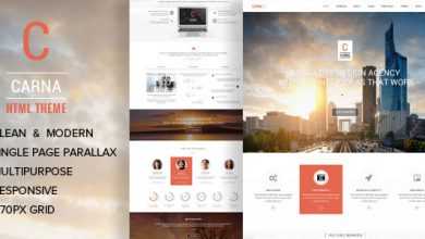Photo of [Download-S2] CARNA - One Page Multi-Purpose Parallax HTML Template