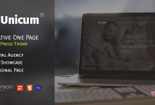 Photo of [Download-S2] Unicum v1.3.5 - One Page Creative WordPress Theme With RTL Support
