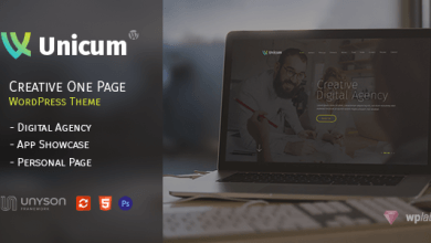 Photo of [Download-S2] Unicum v1.3.5 - One Page Creative WordPress Theme With RTL Support