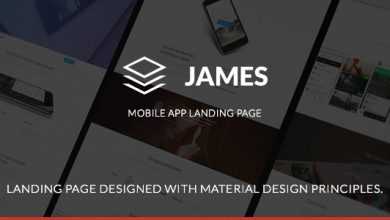 Photo of [Download-S2] James - Material Design Mobile App Landing Page