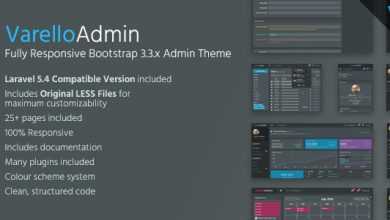 Photo of [Download-S2] Varello Admin | Responsive Bootstrap Admin Template + Laravel 5.4 Starter Kit
