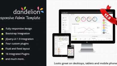 Photo of [Download-S2] Dandelion Admin - Responsive Themeforest Admin Template