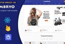 Photo of [Download-S2] Embryo - Angular 7 Material Design eCommerce Template | React JS
