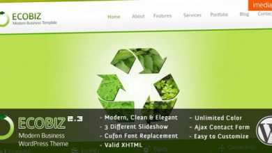 Photo of [Download-S2] Themeforest ECOBIZ - Modern Business WordPress Theme