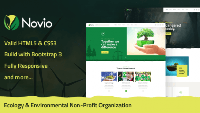 Photo of [Download-S2] Novio - Ecology & Environmental Non-Profit Organization HTML5 Template