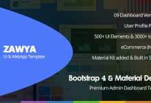 Photo of [Download-S2] Zawya - Bootstrap 4 & Material Design Premium Admin Dashboard Template