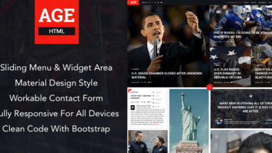 Photo of [Download-S2] AGE - Material Design News/Magazine HTML Template