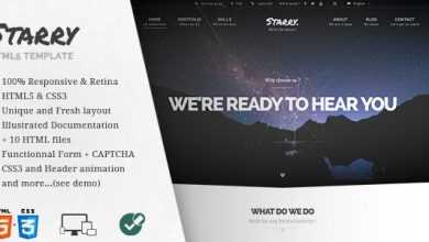 Photo of [Download-S2] Starry - Creative & Easy Responsive HTML5 Template