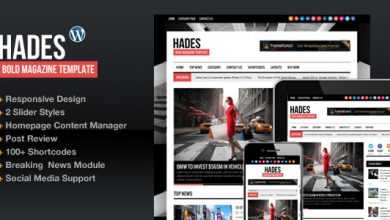 Photo of [Download-S2] Hades Bold Magazine Newspaper Themeforest WP Template