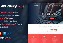 Photo of [Download-S2] CloudSky v1.5 - Multipurpose Domain, Hosting and WHMCS Template