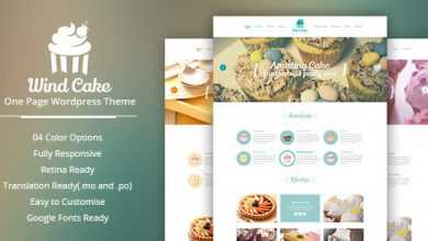Photo of [Download-S2] WindCake v1.2.6 - OnePage WordPress Theme
