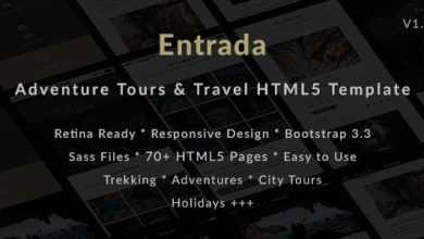 Photo of [Download-S2] Entrada v1.2.7 - Tour & Travel HTML Template for Tour Agency