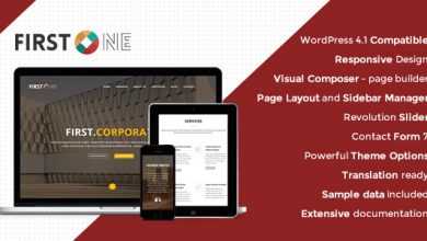 Photo of [Download-S2] FirstOne - Responsive OnePage WordPress Theme
