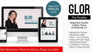 Photo of [Download-S2] GLOR - HTML5 Responsive Parallax on Bootstrap