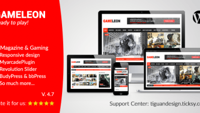 Photo of [Download-S2] Gameleon v4.6 - WordPress Magazine & Arcade Theme