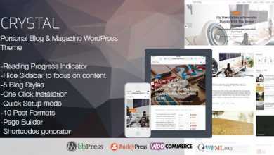 Photo of [Download-S2] Crystal v1.5 - Personal Blog Wordpress Theme