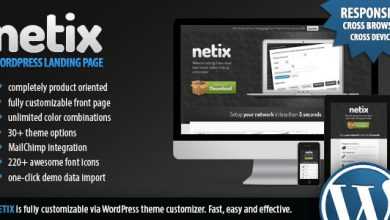 Photo of [Download-S2] Netix - Responsive WP Themeforest Landing Page