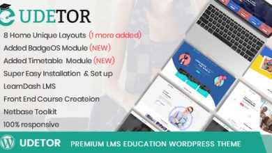 Photo of [Download-S2] Udetor v2.3.0 - LMS Education WordPress Theme