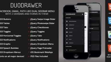 Photo of [Download-S2] DuoDrawer Mobile Retina | HTML5 & CSS3 And iWebApp