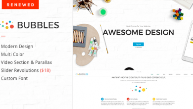 Photo of [Download-S2] Bubbles v1.3.2 - Parallax One Page WordPress Theme