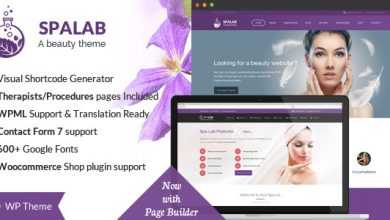 Photo of [Download-S2] Spa Lab v2.8.8 - Beauty Salon WordPress Theme