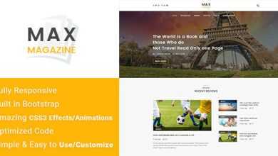 Photo of [Download-S2] Max Magazine - News & Blog HTML Template