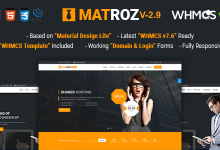 Photo of [Download-S2] MatRoz v2.9 - Web Hosting with WHMCS & Material Design Technology Business Template