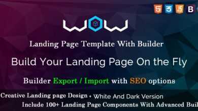 Photo of [Download-S2] WOW Landing Page Template with Page Builder