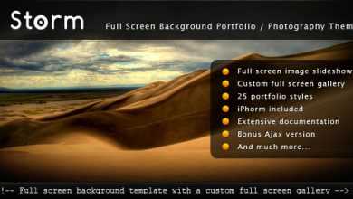 Photo of [Download-S2] Storm - HTML Full Screen Background Themeforest Template