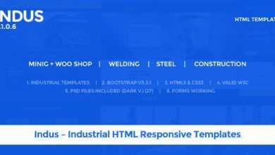 Photo of [Download-S2] Indus – Industrial HTML Responsive Templates