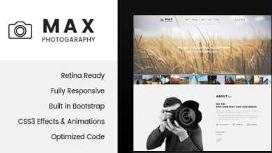 Photo of [Download-S2] Max Photography - Photographer HTML Template