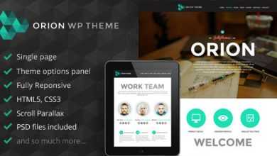 Photo of [Download-S2] Orion - Responsive One Page Wordpress Template