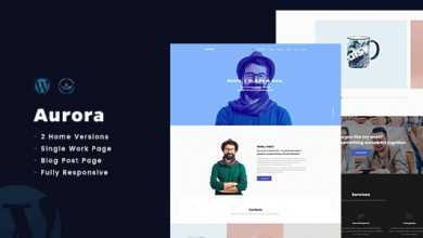 Photo of [Download-S2] AuroraX v1.0 - Portfolio WordPress Theme