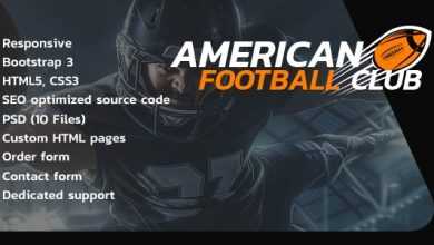 Photo of [Download-S2] American Football HTML Website Template